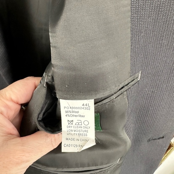 Lauren Ralph Lauren Sport Coat Mens 44L Dark Gray Wool Two Button Blazer Lined - Picture 4 of 10